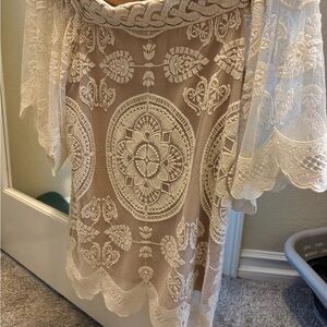 Jen's Pirate Booty Cream Lace top